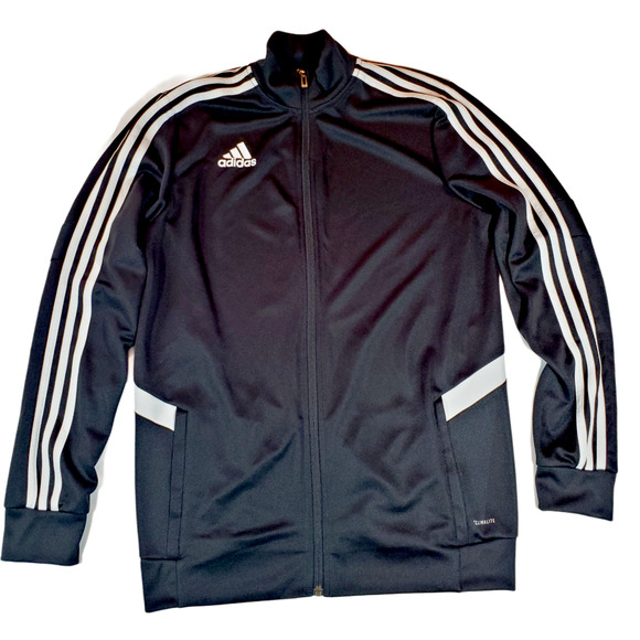 NWOT Adidas black and white zip up jacket size XL - Picture 1 of 2
